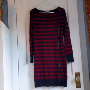 Red & black sweater dress